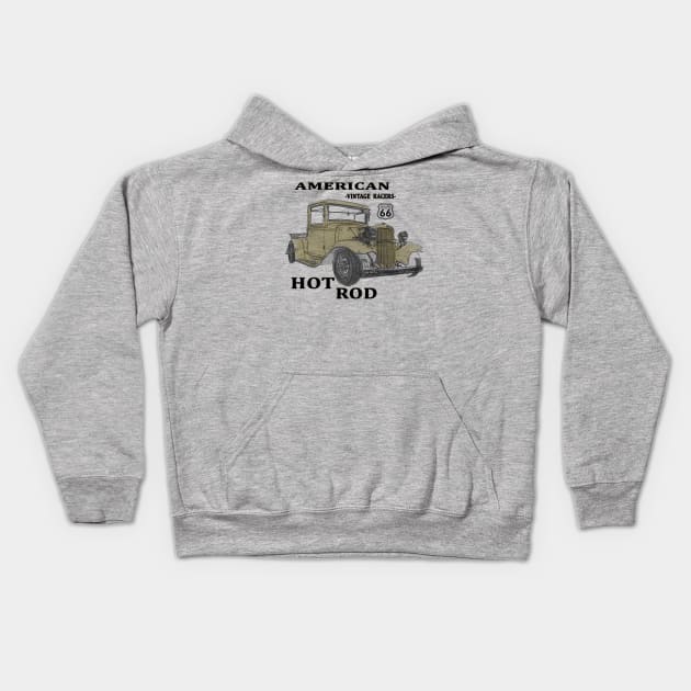 hotrod - vintage racers - 02 Kids Hoodie by hottehue